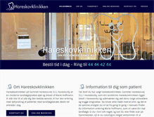 Tablet Screenshot of hareskovklinikken.dk